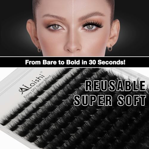 Lash Clusters Kit, DIY 3D Cluster Eyelash Extensions 10?18mm,144pcs Fluffy D Curl Soft Natural Lashes with Lash Bond and Seal,Tweezers, Remover?Natural Fake Cat Eye Wispy Individual Clusters£¨181-4-L£©