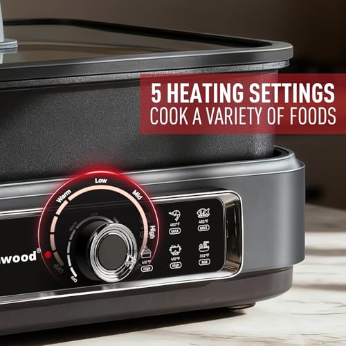 7.5-Quart Electric Skillet & Multi-Cooker with Non-Stick Pan, 5 Heat Settings
