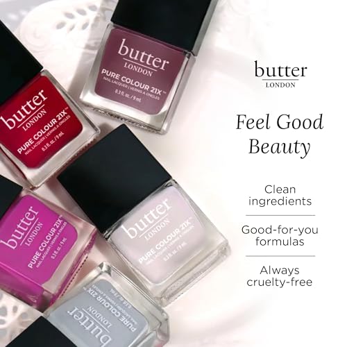 butter LONDON PC21X Nail Lacquer Polish - Fast-Drying, Long Lasting Color with Gel-Like Finish & Chip-Resistant Nail Lacquer Helps Protects & Strengthens Nails - Vegan & Cruelty-Free