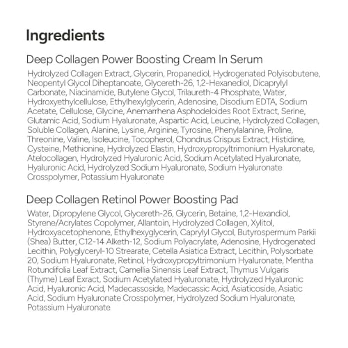 SUNGBOON EDITOR smooth-looking Essentials: Deep Collagen Mask(4ea) & Boosting Pad & Cream in Serum, Hydrating for Sensitive Skin, Fine Line Care, Low molecular weight collagen for elasticity and sooth