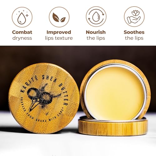Karit? Baume ? L?vres Nourishing Lip Balm - Intense Lip Moisturizer for Dry Lips, Shea Butter, Organic Jojoba & Rosehip Oil Blend, Dermatologist-Formulated & Approved, Cruelty-Free & Hypoallergenic