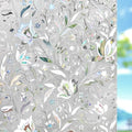Privacy Window Film - Stained Glass Decorative Frosted Pattern, 45.2 x 157.4 Inches - Clear Variation