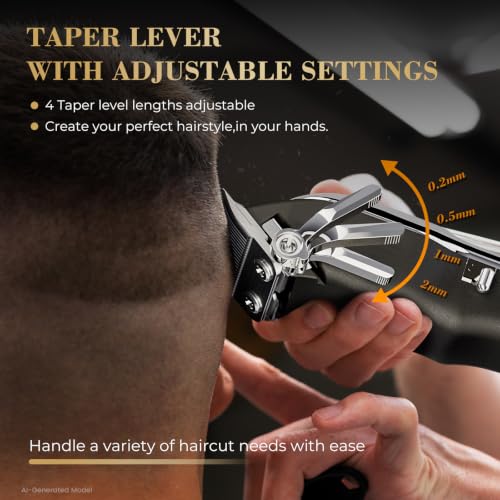 Cordless Hair Clippers for Men - Powerful Thicker Hair Fading Kit