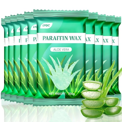 Aloe Vera Paraffin Wax Refill 10 Pack for Hand & Foot Moisturizing Spa Treatment