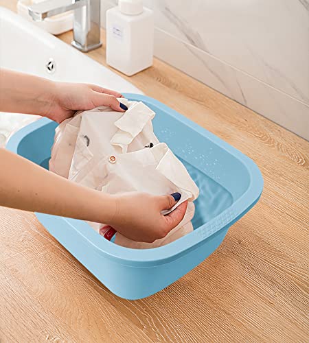 HOMELEX Foot Soaking Basin 2 Pack – Large Foot Bath Tub for Pedicure, Green & Blue, 15 x 13.7 x 6.7 in