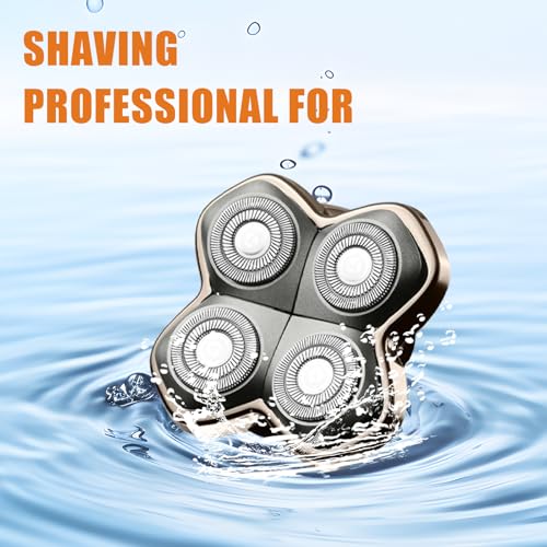 Audoc 3-Pack Replacement Blade Heads for Skull Shaver PRO 4-Head Bald Head Grooming