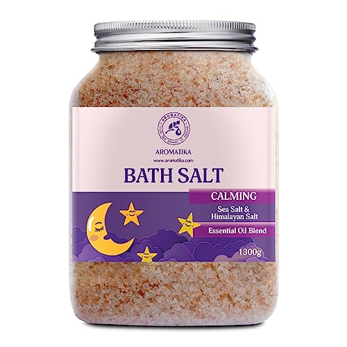 Calming Bath Salts 46 Oz with Sandalwood Lavender Bergamot Essential Oils - Relaxing Body Care & Aromatherapy - 1.3kg - Variation of THIS listing