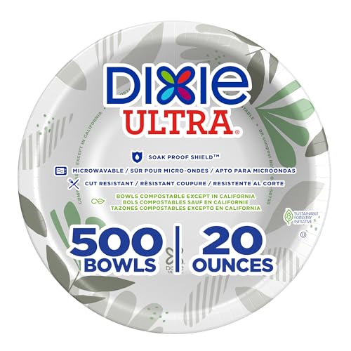 Heavy-Duty 20 oz Paper Bowls Bulk Pack - Compostable, Microwave Safe, for Foodservice