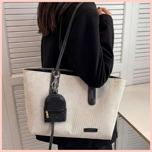 Mini Backpack Keychain Set - 6 Color Cute PU Leather Makeup & Organizer Pouches
