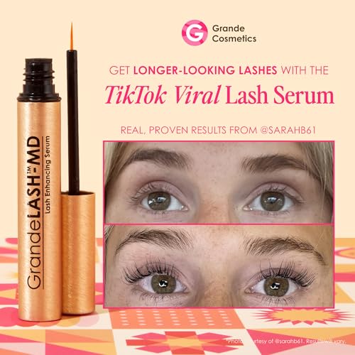 GrandeLASH-MD Lash Enhancing Serum 1mL - Peptide & Vitamin Infused, Cruelty-Free, Ophthalmologist Tested