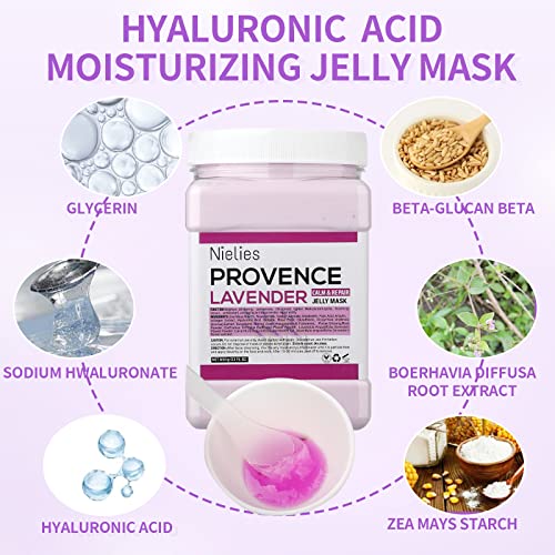 Lavender Turmeric Jelly Mask, Facial Skin Care- Collagen Face Mask For Instant Hydration