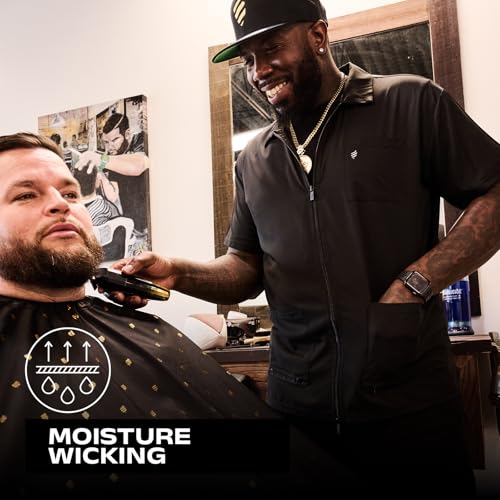 Large Black Barber Jacket - Hair-Repellent, Lightweight & Breathable