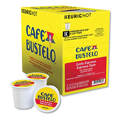Cafe Bustelo Espresso Style K-Cup Pods - Medium/Dark Roast 96 Count - Compatible with Keurig Brewers