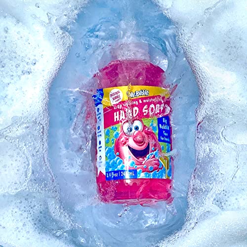 Mr. Bubble Kids Moisturizing Hand Soap, Gentle Sensitive Skin Formula Enriched with Nourishing Aloe Vera - Original Bubble Scent (Pack of 3 Bottles, 8.4 Fl Oz Each)