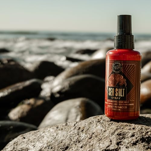 18.21 Man Made Sea Salt Texturizing Spray for Men - Weightless All-Day Hold, Tobacco Scent