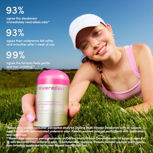 Evereden Kids Deodorant Duo - Aluminum-Free Microbiome-Friendly for Puberty & Active Boys & Girls