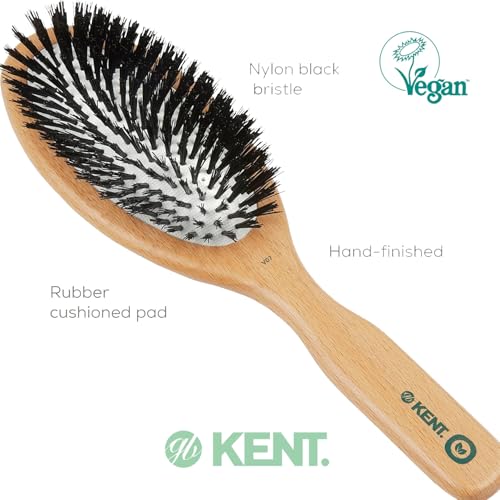 Kent V07 Vegan Large Paddle Hair Brush - Eco-Friendly Organic Styling Tool