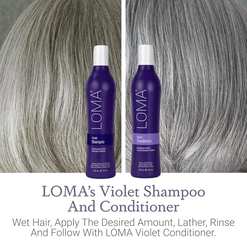 Violet Shampoo and Conditioner Duo - 67.6 Fl Oz | Loma Hair Care Set