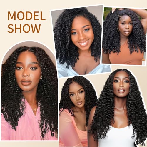Clip-In Burmese Curly Hair Extensions - Natural Black, 12 Inch, Variation 1B