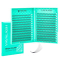 VAVALASH Premade Fans Eyelash Extensions 6D 8D 10D 16D 0.05 0.07 Thickness C/D Curl Premade Narrow Fans Lash Extension 8-15mm Mixed Length Thin Base Handmade Volume Lash Extensions (10D,0.07-D-8-15MM)