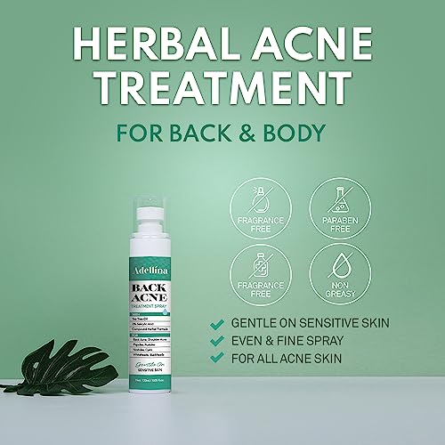Back Acne Spray with Salicylic Acid & Tea Tree Oil - Body Acne Treatment, 4 oz