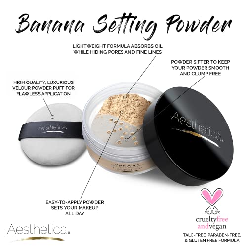 Aesthetica Banana Loose Setting Powder and Aesthetica Translucent Loose Setting Powder