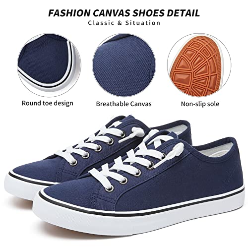 Women Canvas Sneaker Slip On Non Slip Casual Shoes Lace Up Canvas Low Top White Shoes Loafers for Women Fashion Black Sneaker