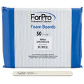 Double-Sided Nail Files Foam Boards 100/180 Grit White 50-Pack