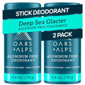 Oars + Alps Aluminum-Free Men's Deodorant 2 Pack, Clear No Residue, 2.6oz