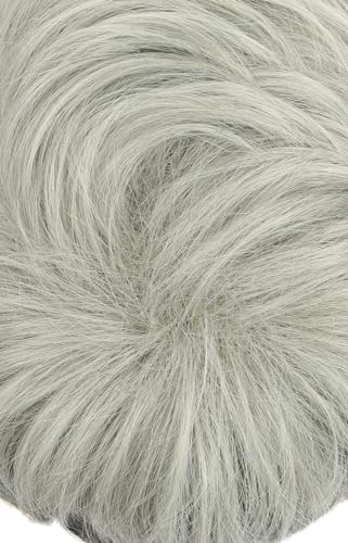 Grandpa Old Man Short Grey White Wig with Mustache - White Variation