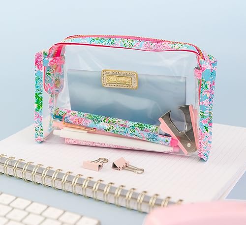 Lilly Pulitzer Clear Vinyl Travel Pouch Cay to My Heart - Organizer & Cosmetic Bag