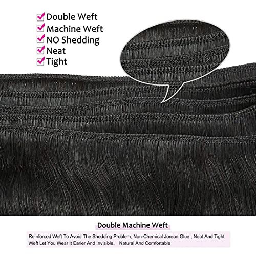 Liang Dian 8 8 10 10 Inch Natural Black Brazilian Virgin Straight Human Hair Bundles