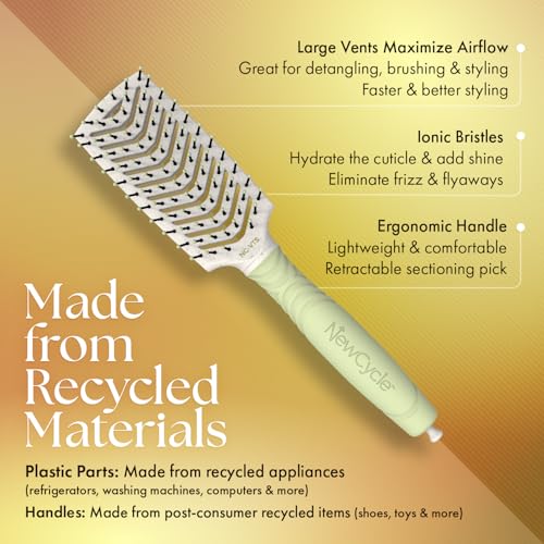 Olivia Garden NewCycle Vent Styler Hair Brush - Recycled Materials, All Hair Types