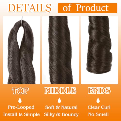 French Curl Braiding Hair Extensions - 8 Packs, 22 Inch, Crochet Braids for Black Women - Variation #4