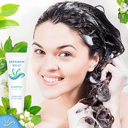 Round Hotel Soap & Travel Shampoo Conditioner Set - 0.5 oz, 50 Packs, White Tea Scented
