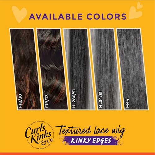 Sensationnel Kinkyedges 20-Inch Synthetic Wig Dark Brown - Blow Out, Curly Style