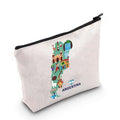 MEIKIUP Argentina Travel Cosmetic Bag Argentina Travel Souvenir Bag Argentina Futbol Soccer Lover Gift (Map Argen Bag)