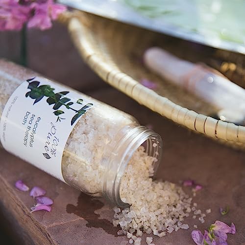 Eucalyptus Bath Salts - 15 oz Sea Mineral Soak for Relaxation & Skin Nourishment