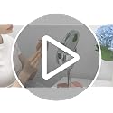 15X & 1X Magnifying Makeup Mirror with Stand - 7 Inch Tabletop Vanity Mirror for Bathroom & Bedroom