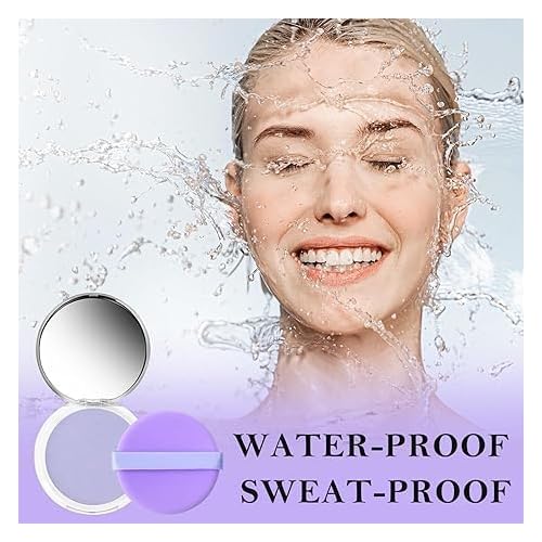 Jelly Pressed Setting Powder,Oil Control Face Pressed Powder,Clear Matte Oil Control Face-Long Lasting Finishing & Waterproof