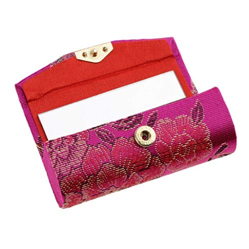 5pcs Lipstick Case Lipstick Holder Flower Design Makeup Jewelry Holder Box Lip with Mirror - Random Color