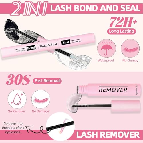 Pink DIY Lash Extension Kit 966Pcs for False Eyelash Extensions & Grooming