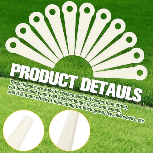 Weewooday 48 Pieces Trimmer Head Blades Replacement Blades Nylon Trimmer Blade Compatible with Stihl Polycut 20-3 Replaces