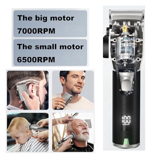 Cordless Hair Clippers and Beard Trimmer Set with LCD Display for Men Women - Professional Grooming Kit