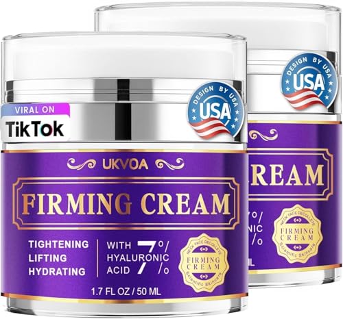 UKVOA Retinol Neck & Face Wrinkle Cream 1.7 Fl Oz Pack of 2 - Firming & Hydrating