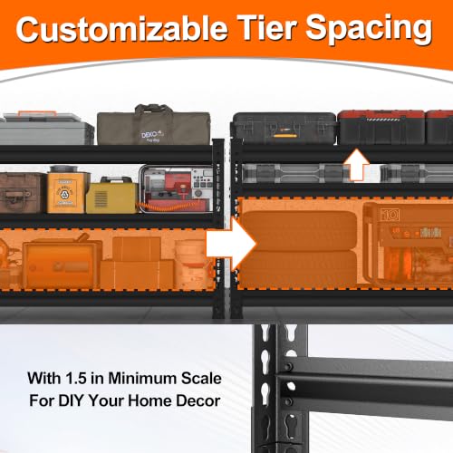 Heavy Duty Metal Garage Shelving Units - 40" W x 16" D x 36" H Black - Variation of THIS listing