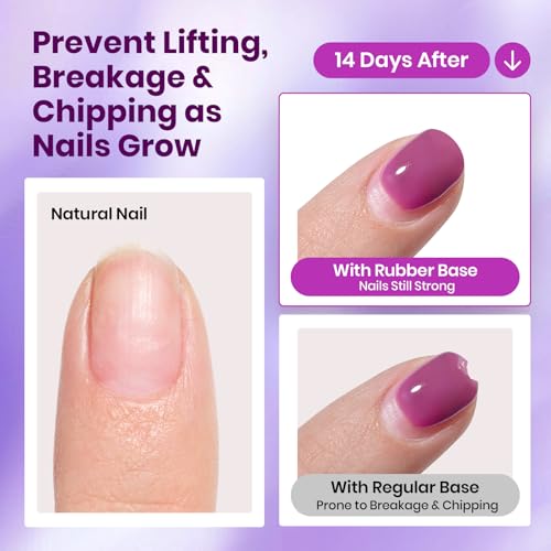 Beetles Rubber Base Gel Nail Polish Lavender Garden 6Pcs 15ml - Long-Lasting & Elegant