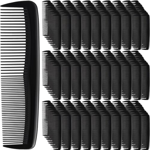Zopeal 400-Pack Mini Black Hair Combs for Travel with Double Tooth Densities