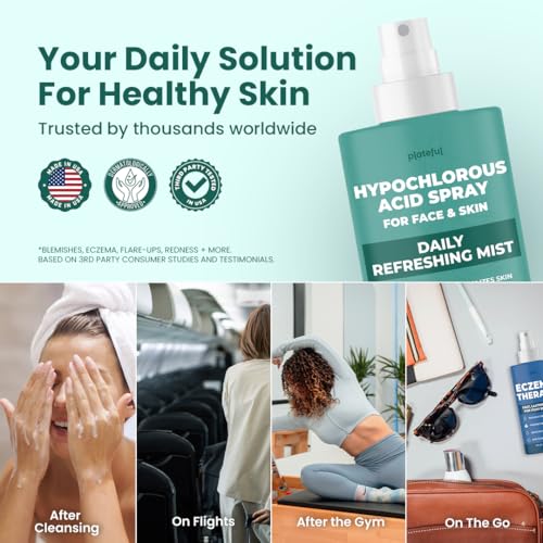 Hypochlorous Acid Face & Skin Spray - Gentle Acne & Skin Care Mist, Travel Size