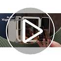 Rechargeable Trifold Makeup Mirror with Lights & Suction - 3X/2X/1X Magnification, 360° Rotation, Portable Vanity for Travel & Bedroom